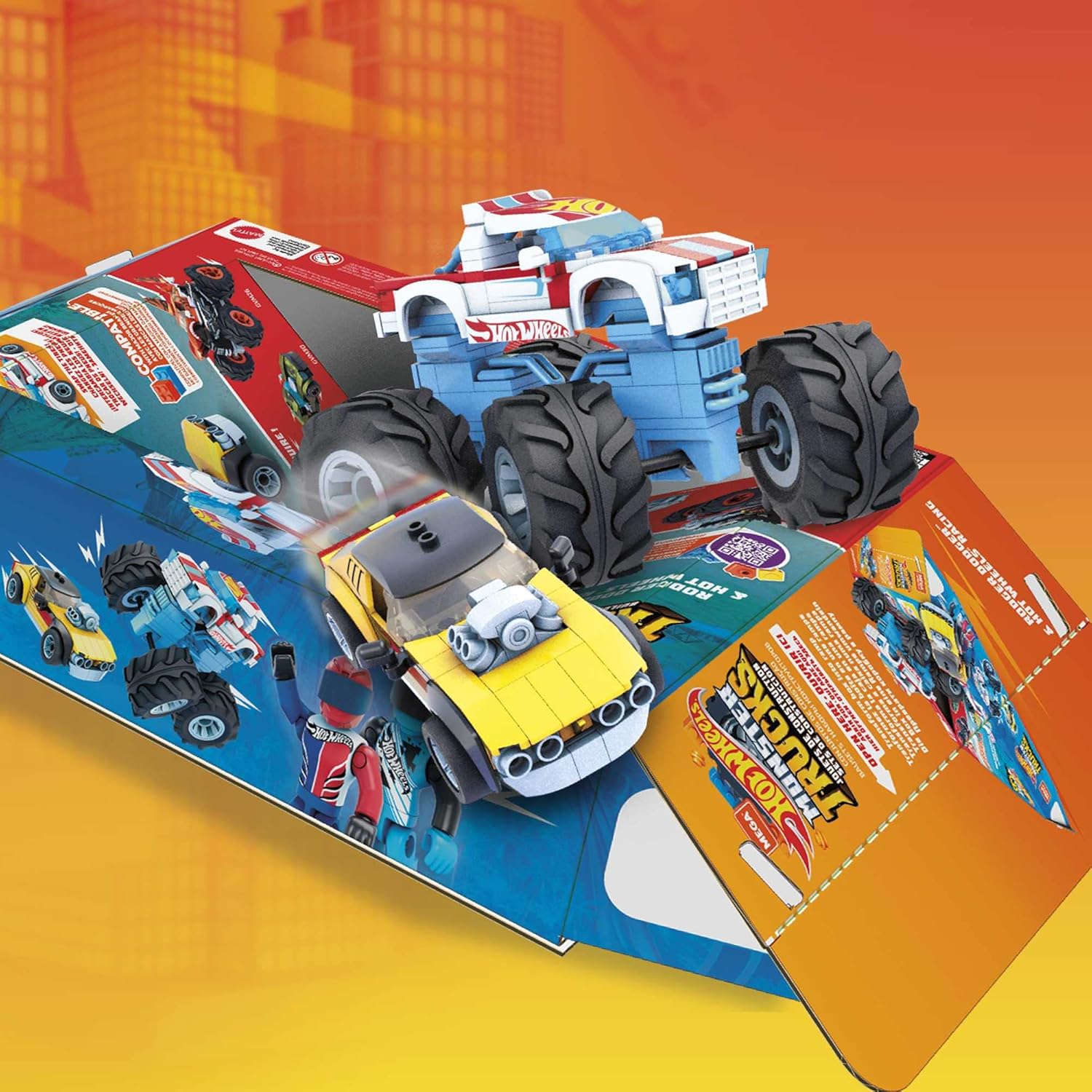 Foto 6 pulgar | Megaconstrux Monster Rodger Dodger & Hot Wheels Racing 251pz