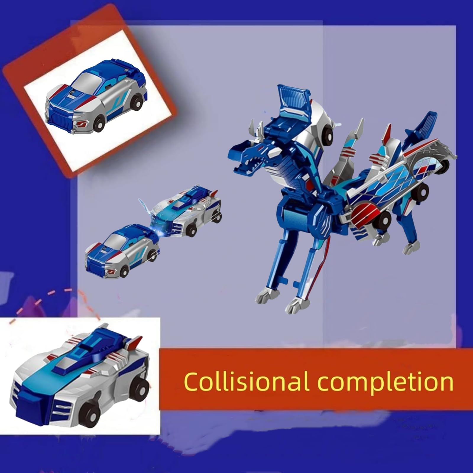 Foto 4 pulgar | Transformer Unicorn Transforming Para Coches De Juguete, 2 Unidades, Para Niños - Venta Internacional.