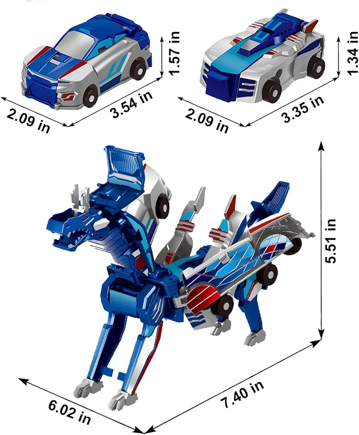 Foto 8 pulgar | Transformer Unicorn Transforming Para Coches De Juguete, 2 Unidades, Para Niños - Venta Internacional.