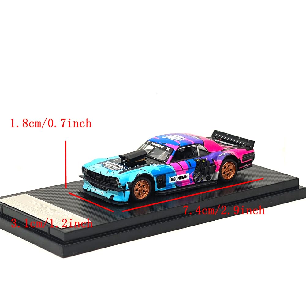 Foto 6 pulgar | Maqueta De Coche Fundido A Presión Del Ford Mustang Hoonicorn Rtr 1965 A Escala 1:64 - Venta Internacional.