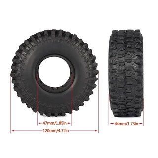Foto 2 | Neumáticos 1/10 Rc Crawler 1.9 De Goma De 120 X 44 Mm Con Insertos De Espuma - Venta Internacional.
