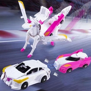 Foto 3 | Set De Unicornios Transformadores Toy Car-robot Para Niños (2 Unidades), Color Rosa - Venta Internacional.
