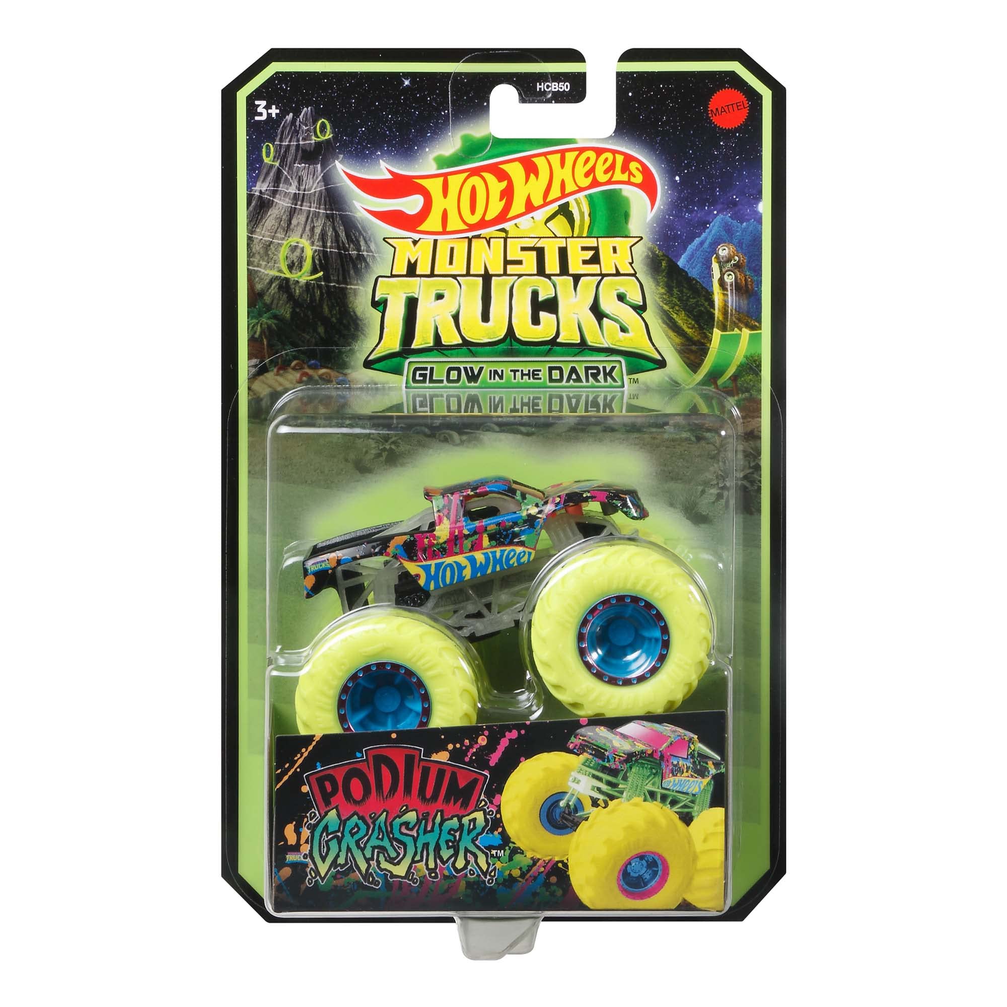 Foto 7 pulgar | Monster Trucks Hot Wheels Mnstr: Camiones que Brillan en la Oscuridad - Venta Internacional