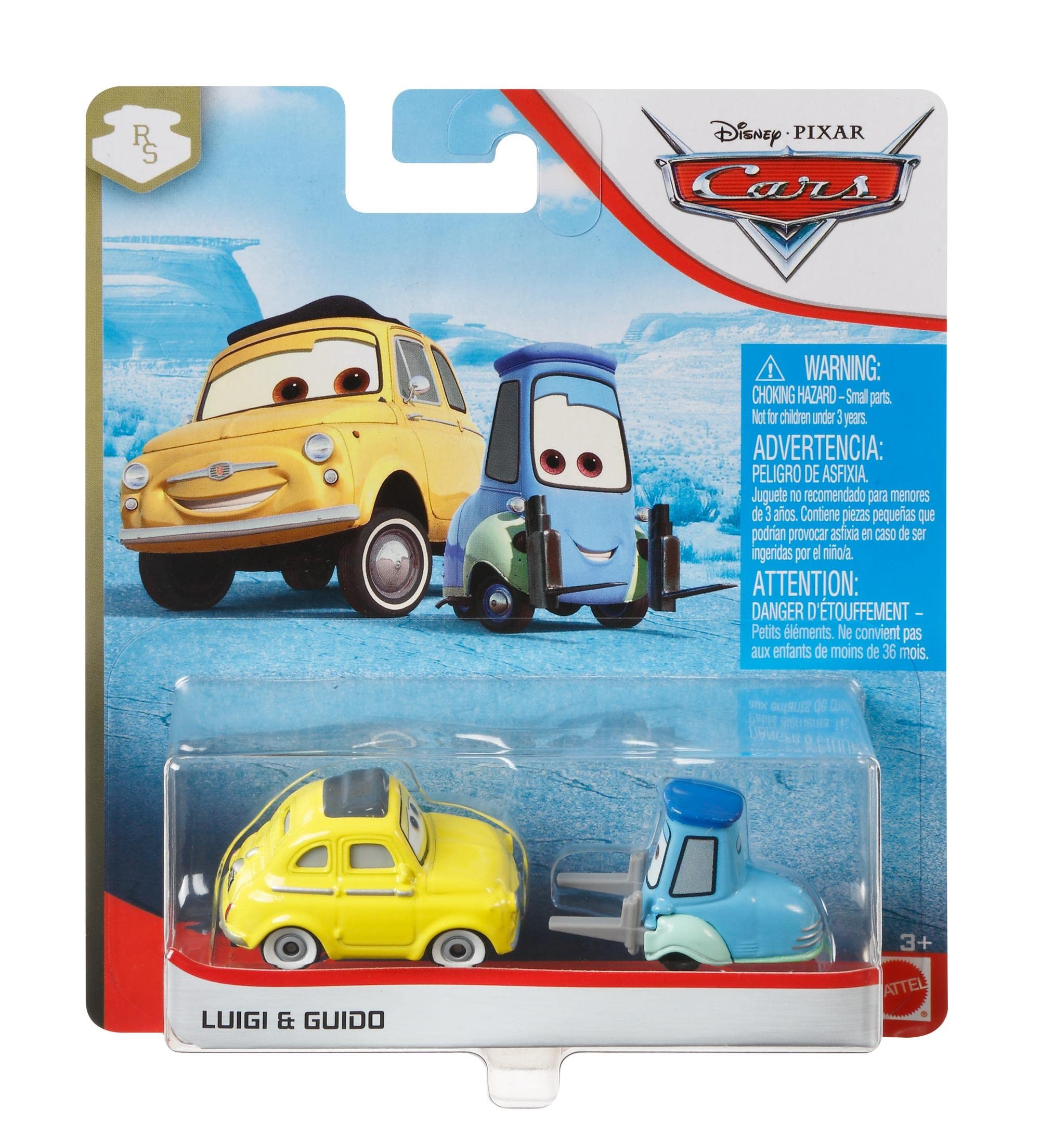 Foto 3 pulgar | Toy Disney Cars Luigi & Guido A Escala 1:55 Moldeados A Presión - Venta Internacional.