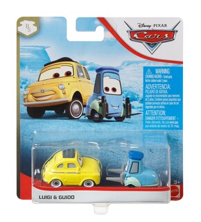 Foto 2 | Toy Disney Cars Luigi & Guido A Escala 1:55 Moldeados A Presión - Venta Internacional.