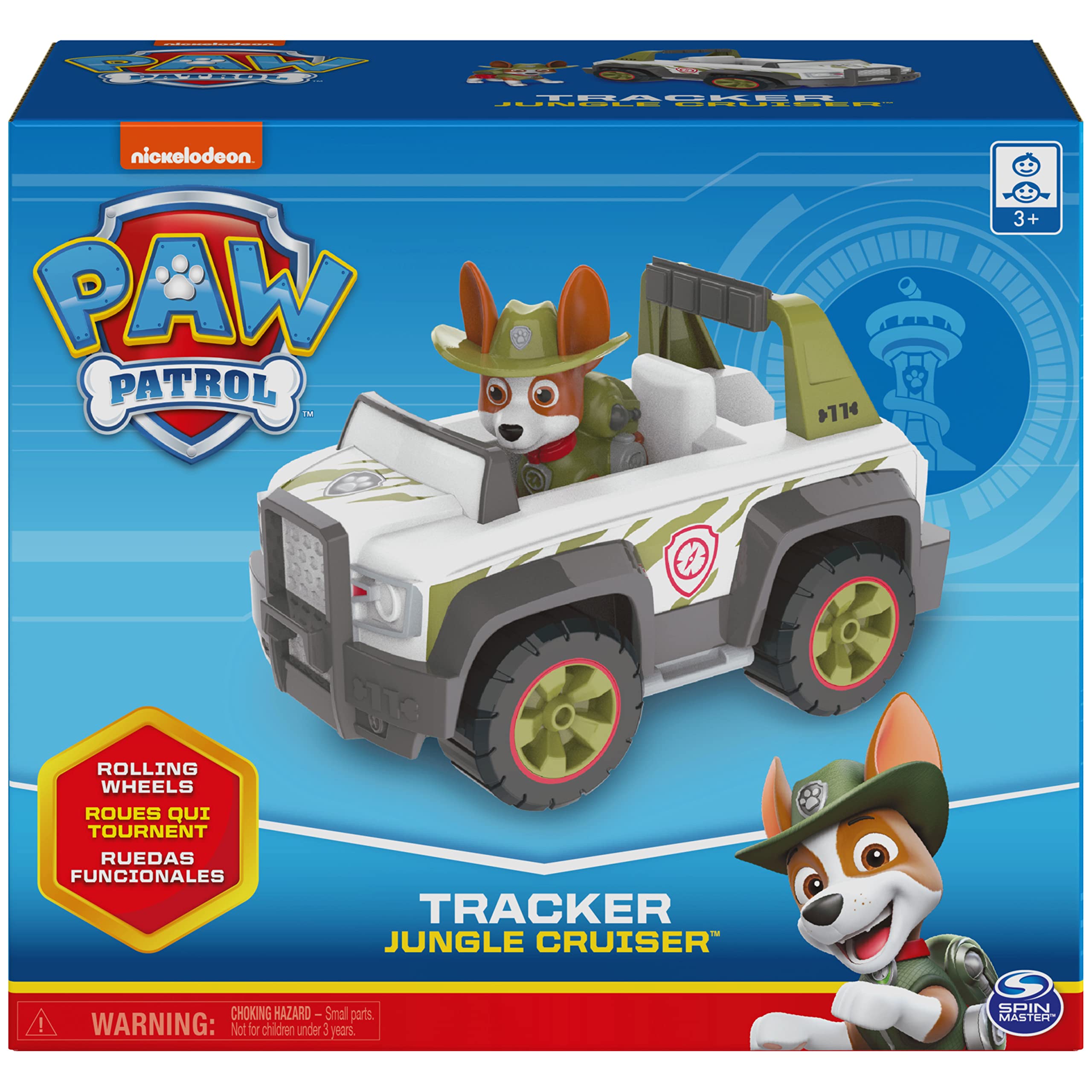 Foto 2 | Vehículo de Juguete Paw Patrol Tracker's Jungle Cruiser con Figura - Venta Internacional