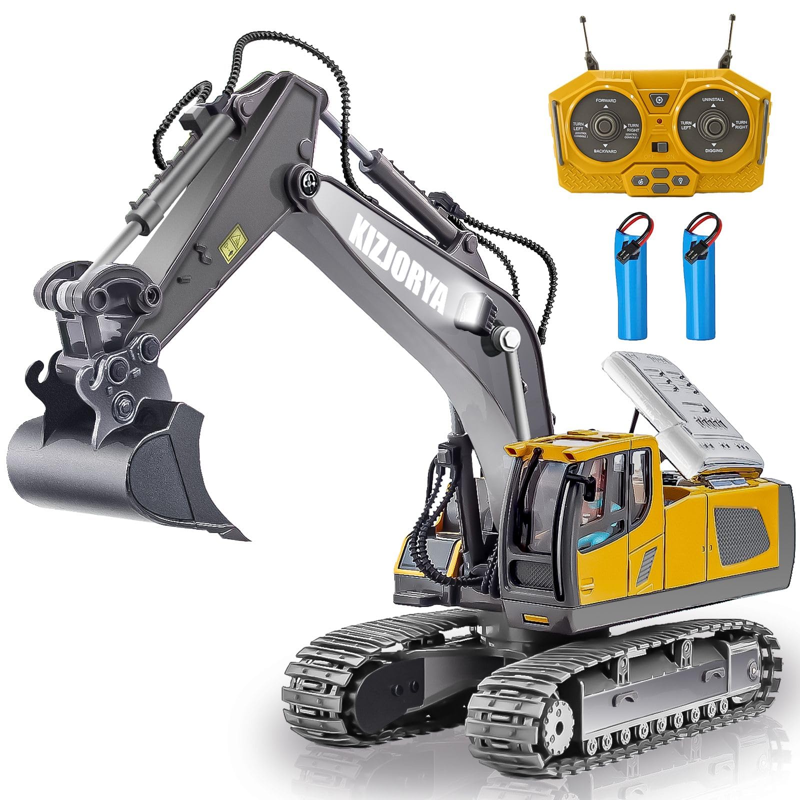 Foto 1 | Excavadora De Control Remoto Kizjorya Recargable De 11 Canales Para Niños - Venta Internacional.