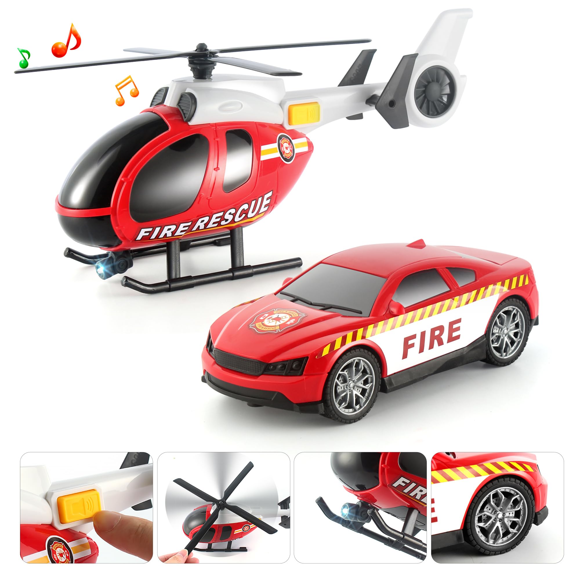 Foto 6 pulgar | Semirremolque De Juguete Dwi Dowellin De 25,6 Cm Con Coche De Carreras Y Helicóptero - Venta Internacional.