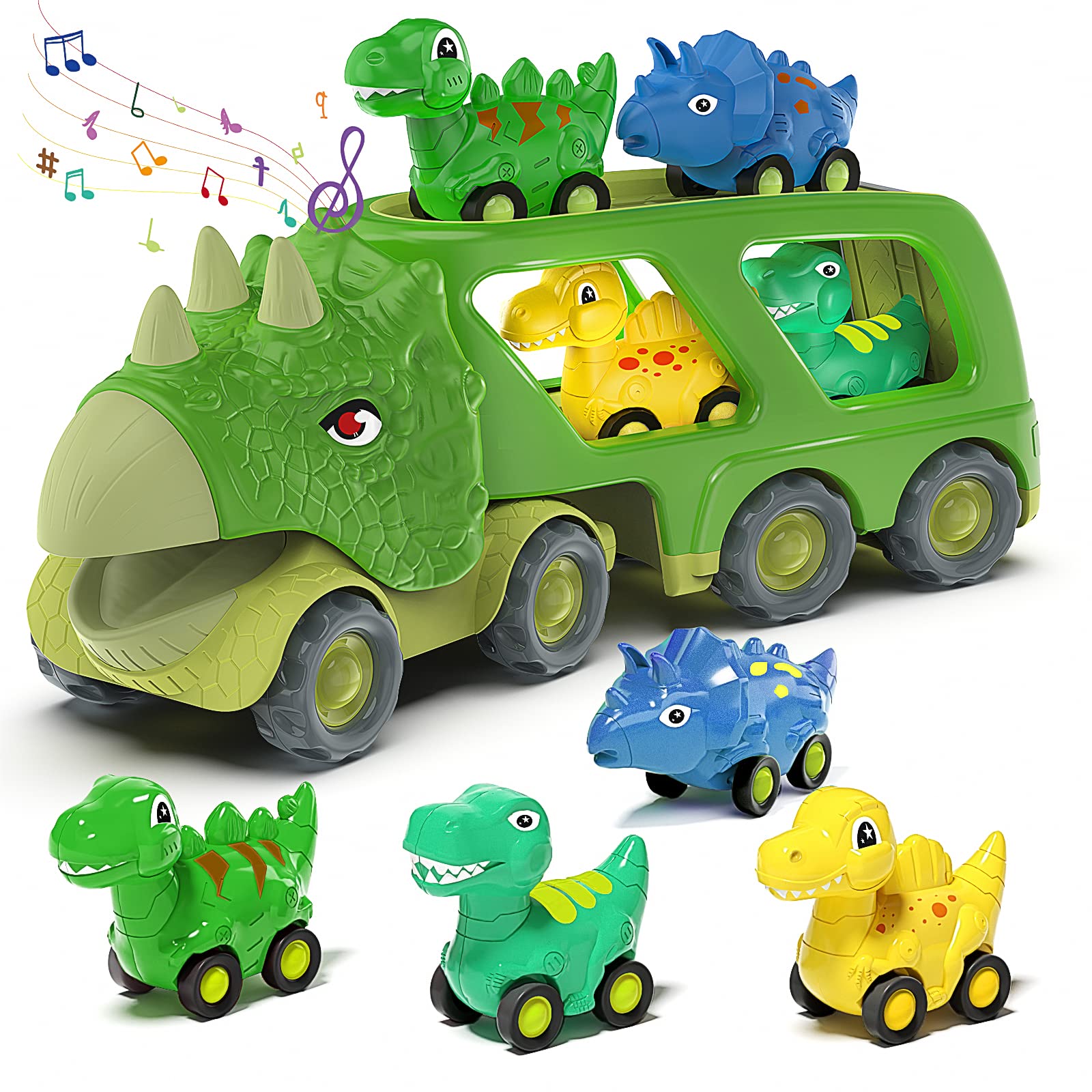 Foto 2 pulgar | Camión De Transporte Veslier De Juguete Con Forma De Dinosaurio Con 4 Coches De Dinosaurio, 3 O Más - Venta Internac