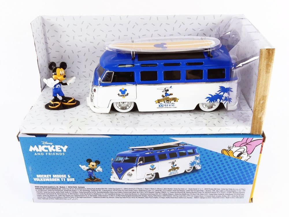 Foto 3 pulgar | Coche Fundido A Presión Jada Toys Disney Mickey Y Sus Amigos A Escala 1:24 - Venta Internacional.