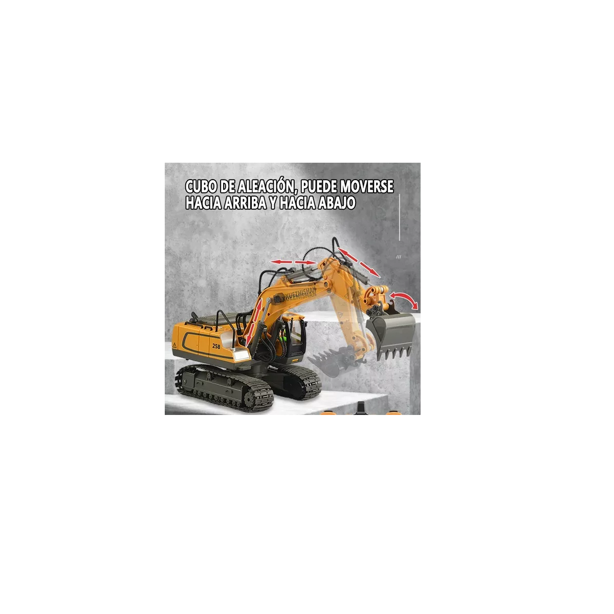 Foto 3 pulgar | Excavadora Control Remoto Eo Safe Imports Esi-11240 Amarillo