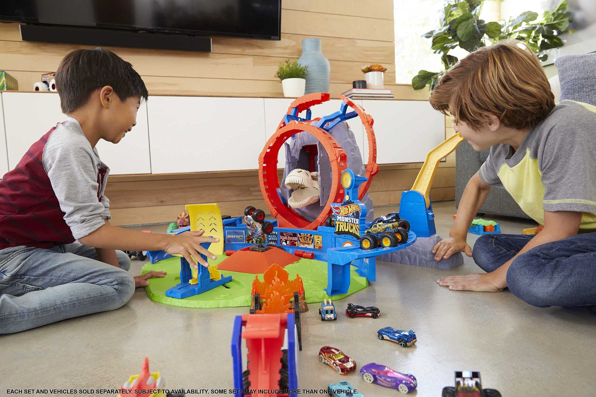 Foto 3 pulgar | Playset Hot Wheels Monster Trucks Launch & Bash Para Niños De 4 A 8 Años - Venta Internacional.
