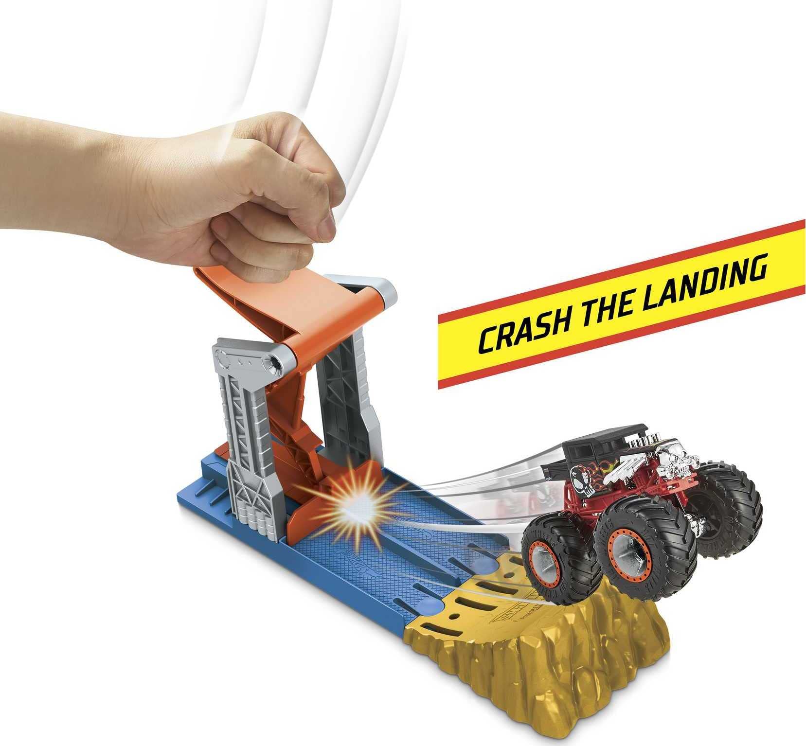 Foto 4 pulgar | Playset Hot Wheels Monster Trucks Launch & Bash Para Niños De 4 A 8 Años - Venta Internacional.