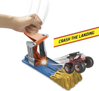 Foto 3 | Playset Hot Wheels Monster Trucks Launch & Bash Para Niños De 4 A 8 Años - Venta Internacional.