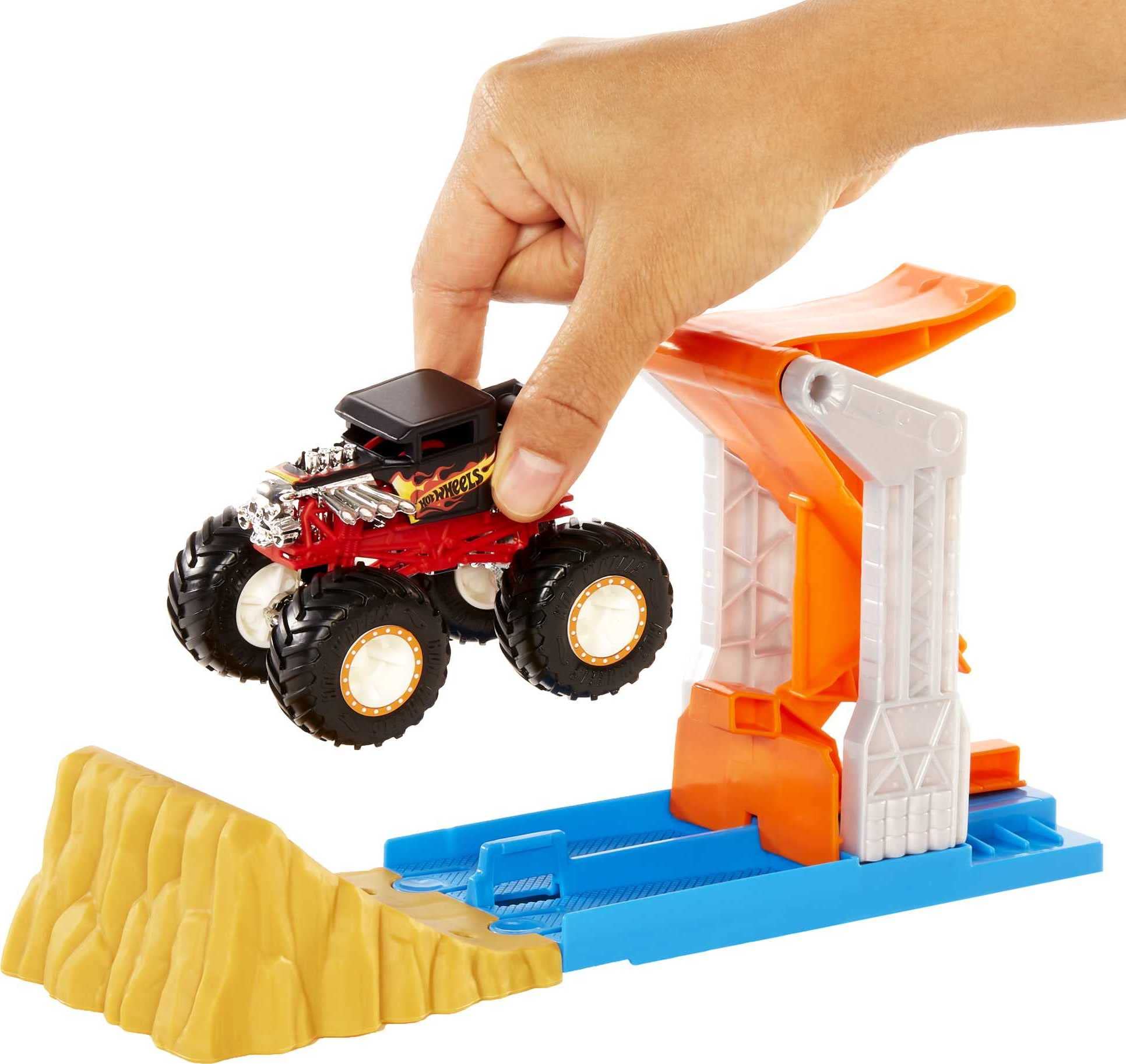 Foto 6 pulgar | Playset Hot Wheels Monster Trucks Launch & Bash Para Niños De 4 A 8 Años - Venta Internacional.