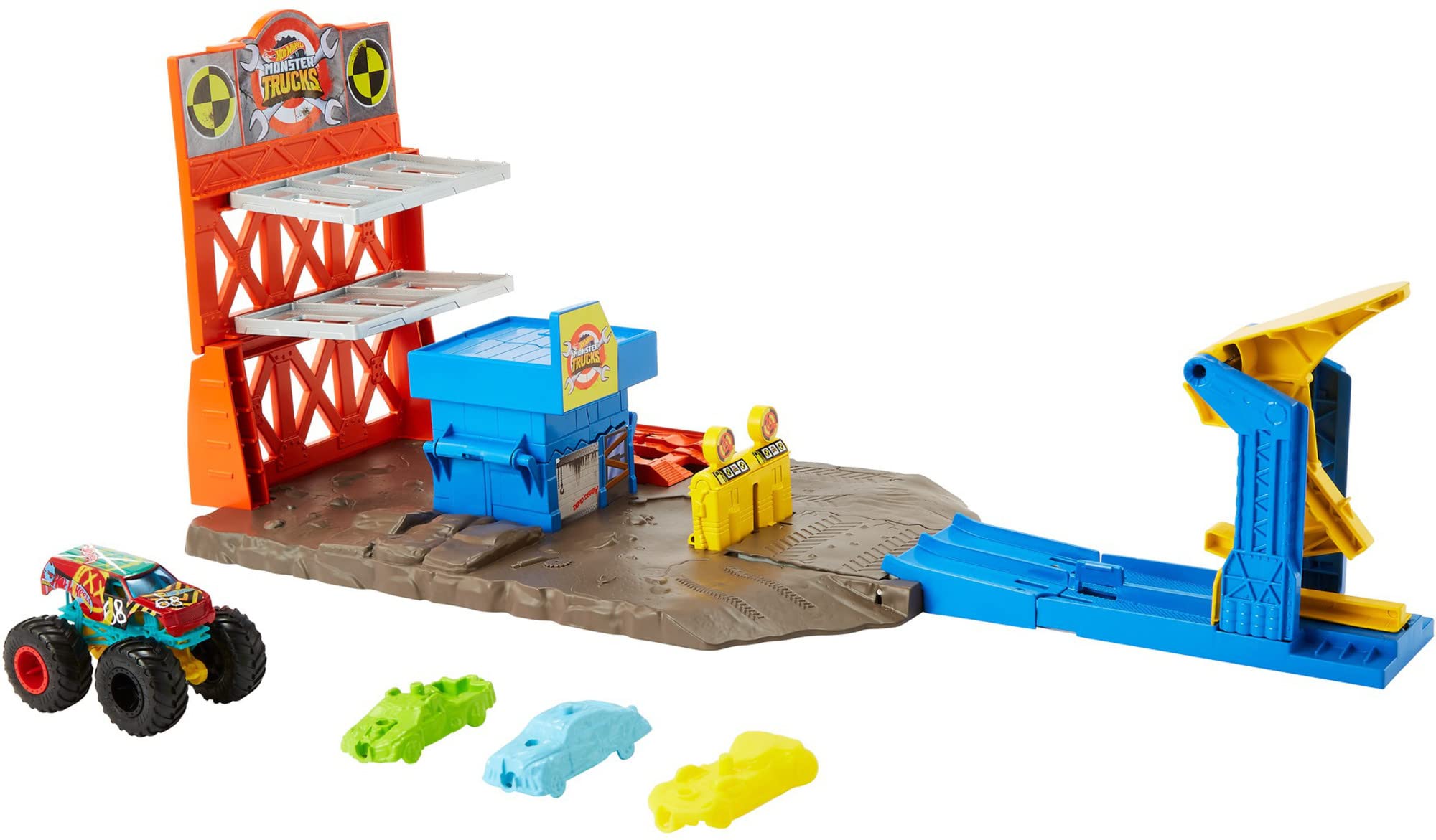 Foto 2 pulgar | Playset Hot Wheels Monster Trucks Blast Station Con Camión - Venta Internacional.