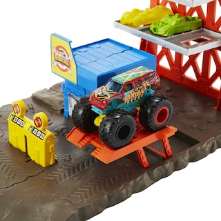 Foto 3 | Playset Hot Wheels Monster Trucks Blast Station Con Camión - Venta Internacional.