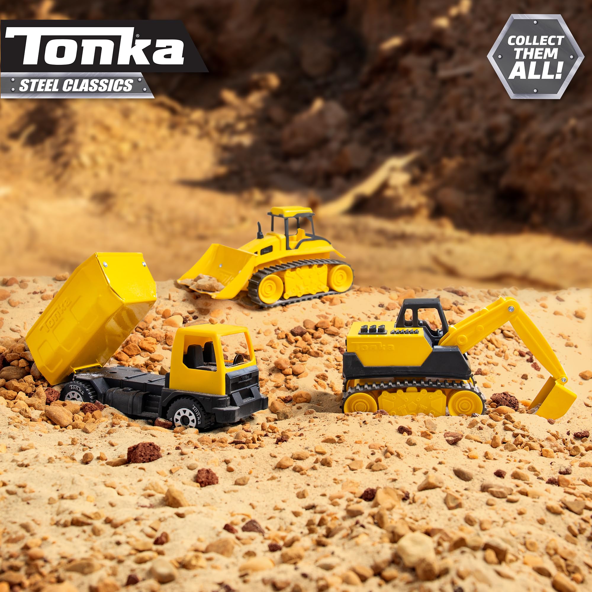 Foto 8 pulgar | Camión Volquete y Excavadora Toy Tonka Steel Classics Giga Series - Venta Internacional