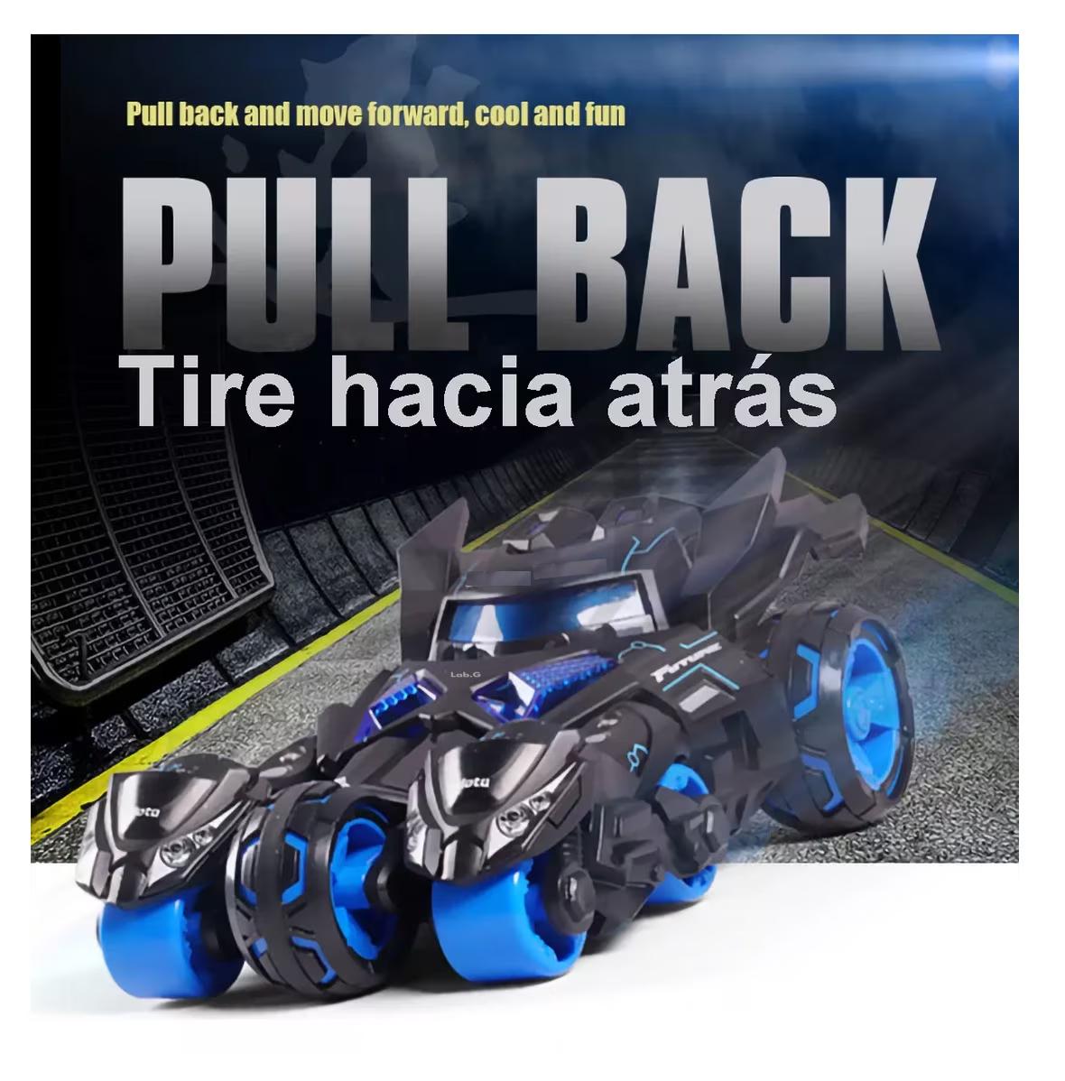 Foto 5 pulgar | Juguete Coche Con Luz Música 3 En 1 Catapulta Carro Niño Negro/azul