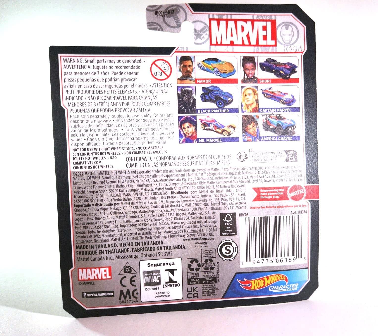 Foto 3 pulgar | Coches De Personajes De Toy Hot Wheels Marvel Wakanda Forever - Venta Internacional.