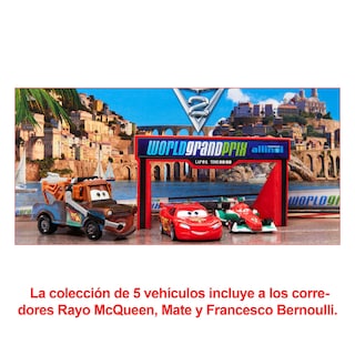 Foto 3 | Set De Vehículos De Juguete Mattel Disney Pixar Cars 5 Cars Con Carro De Herramientas - Venta Internacional.