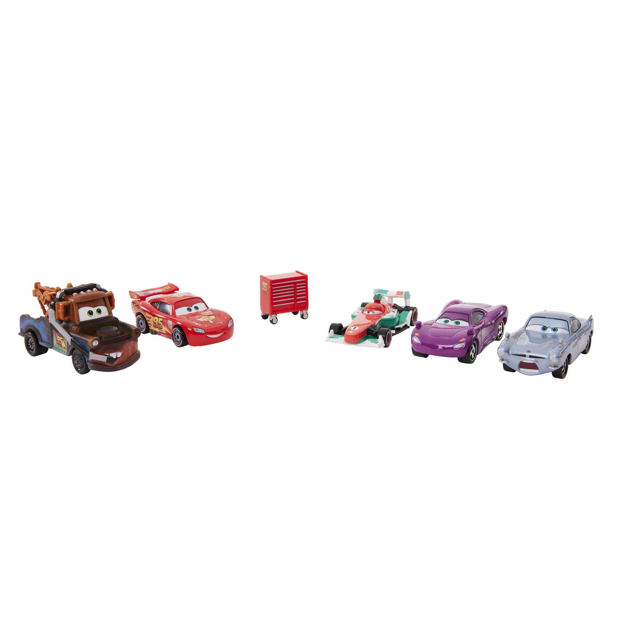 Foto 6 pulgar | Set De Vehículos De Juguete Mattel Disney Pixar Cars 5 Cars Con Carro De Herramientas - Venta Internacional.