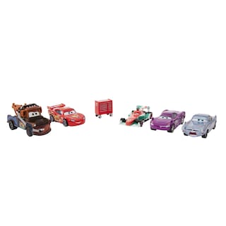 Foto 5 | Set De Vehículos De Juguete Mattel Disney Pixar Cars 5 Cars Con Carro De Herramientas - Venta Internacional.