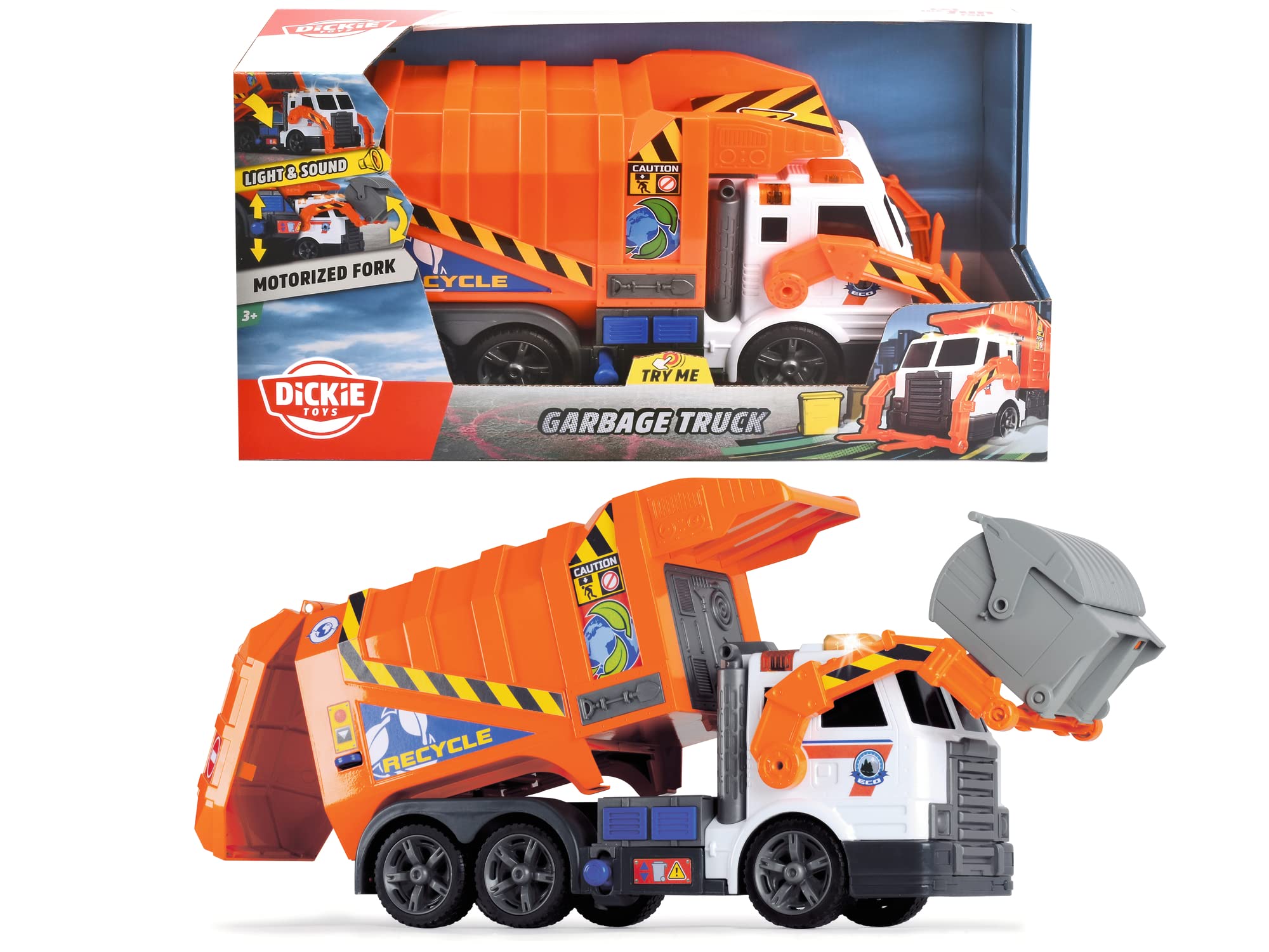 Foto 1 | Camión de Basura de Juguete Dickie Toys Action Series con Luces y Sonido - Venta Internacional