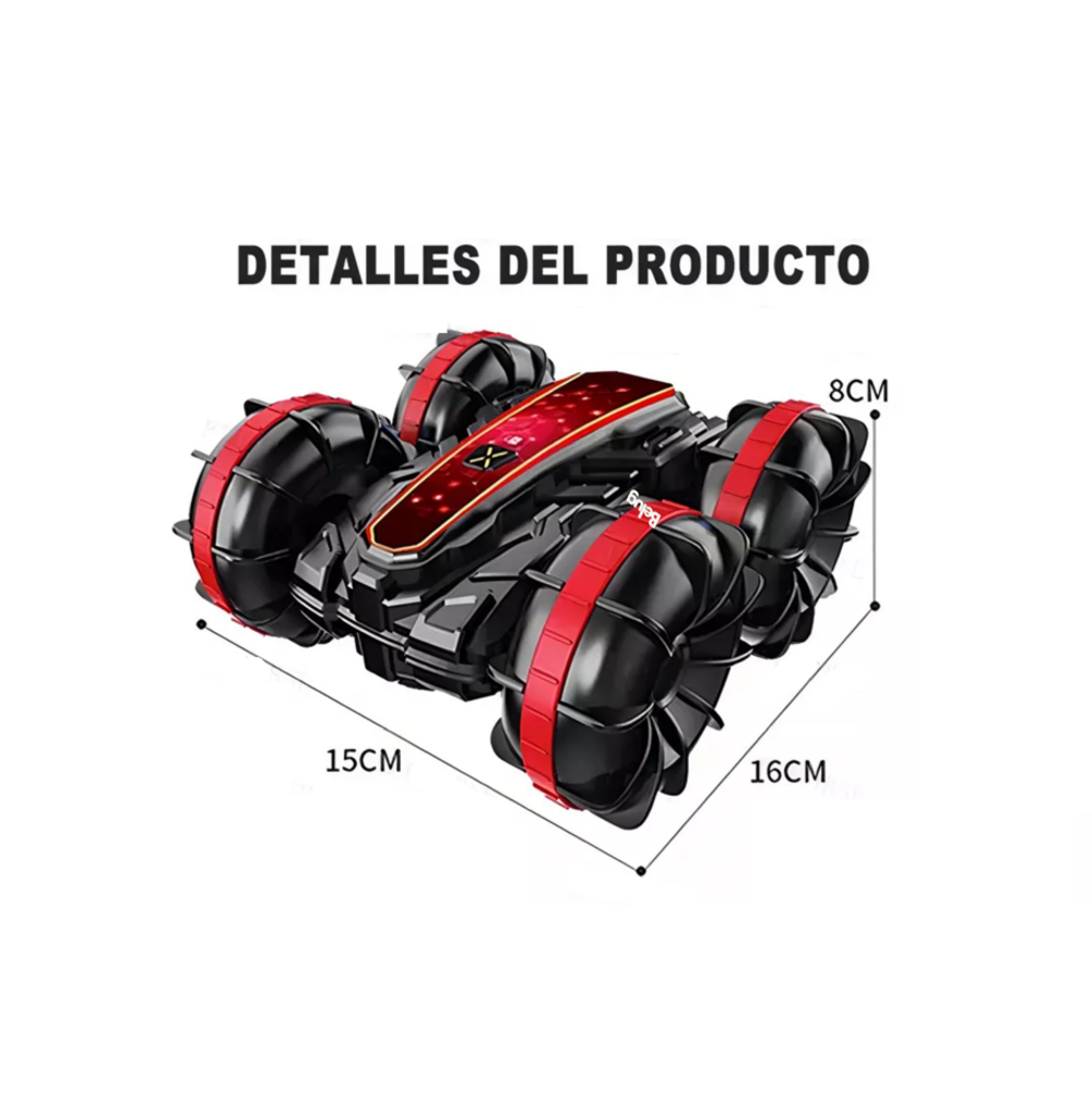 Foto 5 | Juguete Coche Anfibio Belug, Con Doble Lado De Conducción 360° Color Rojo