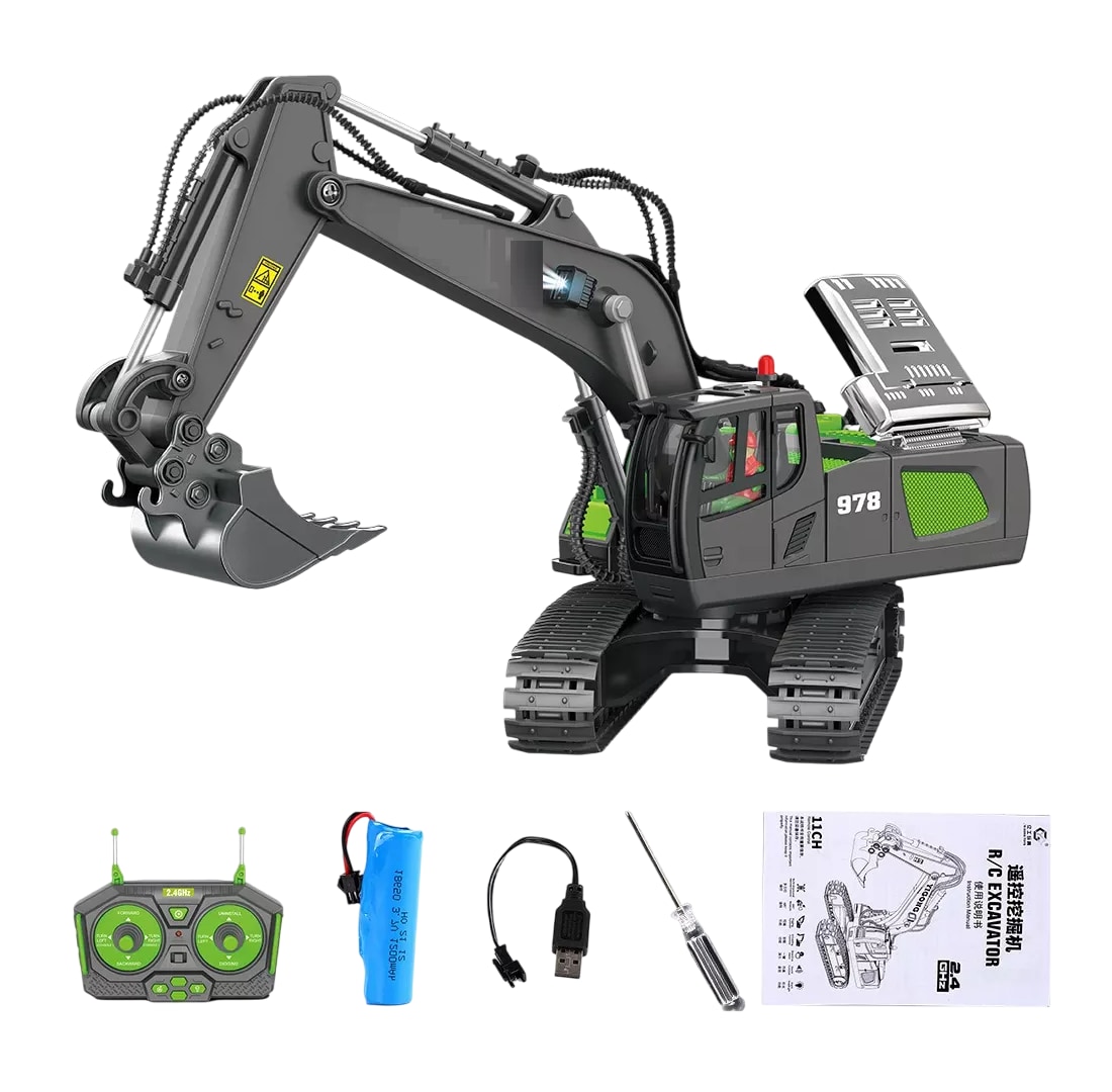 Excavadora de Juguete Lab.G a Control Remoto Negro $999