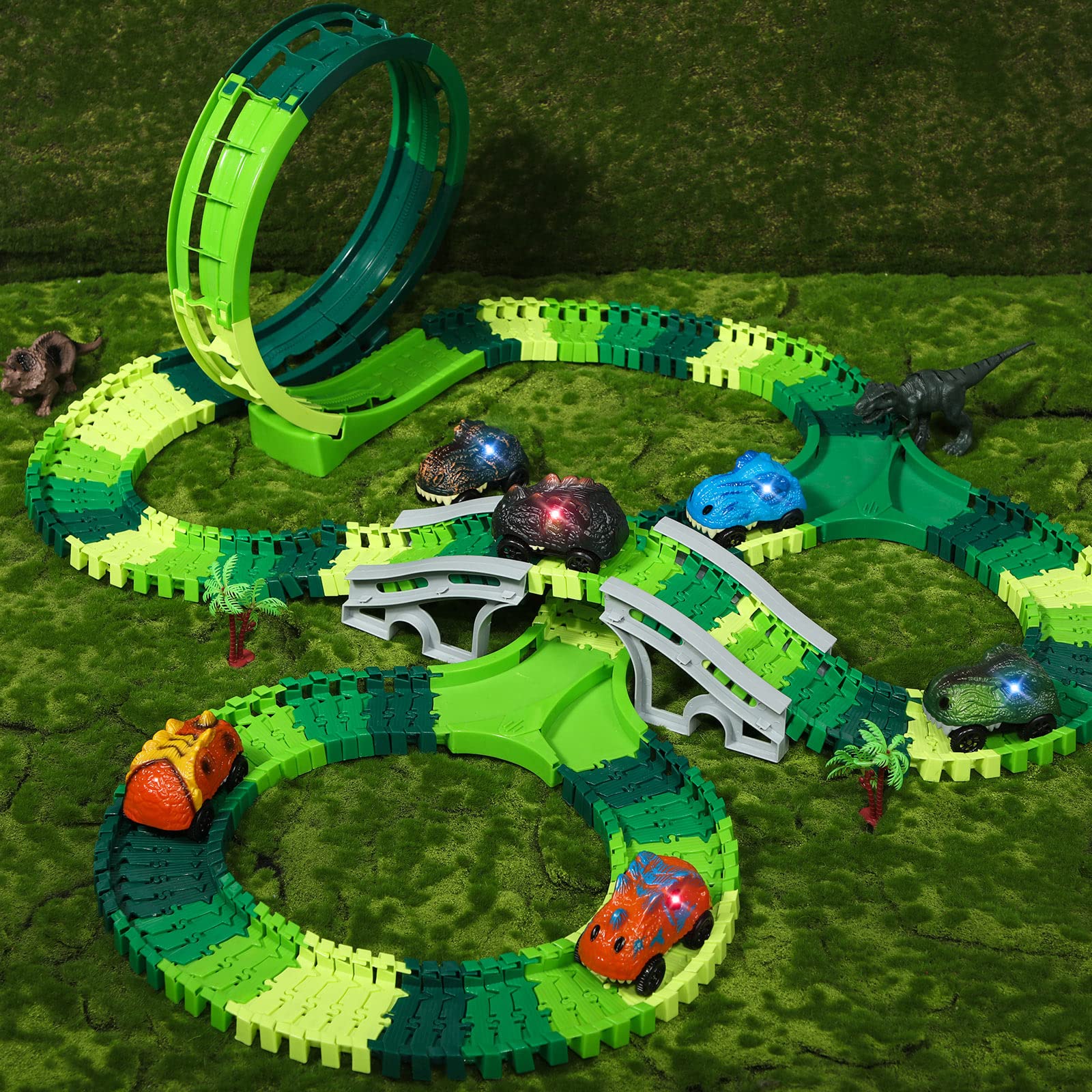Foto 3 | Coches con Forma de Dinosaurio Skylety con Luz Led 6 Piezas - Venta Internacional