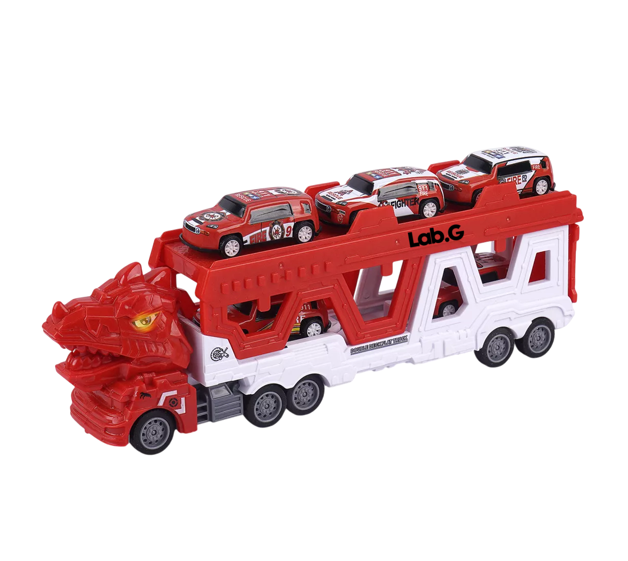 Foto 1 | Camion De Bomberos Con Pista Catapultante 6 Pzs Rojo/blanco