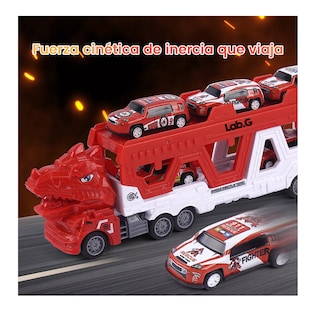 Foto 4 | Camion De Bomberos Con Pista Catapultante 6 Pzs Rojo/blanco