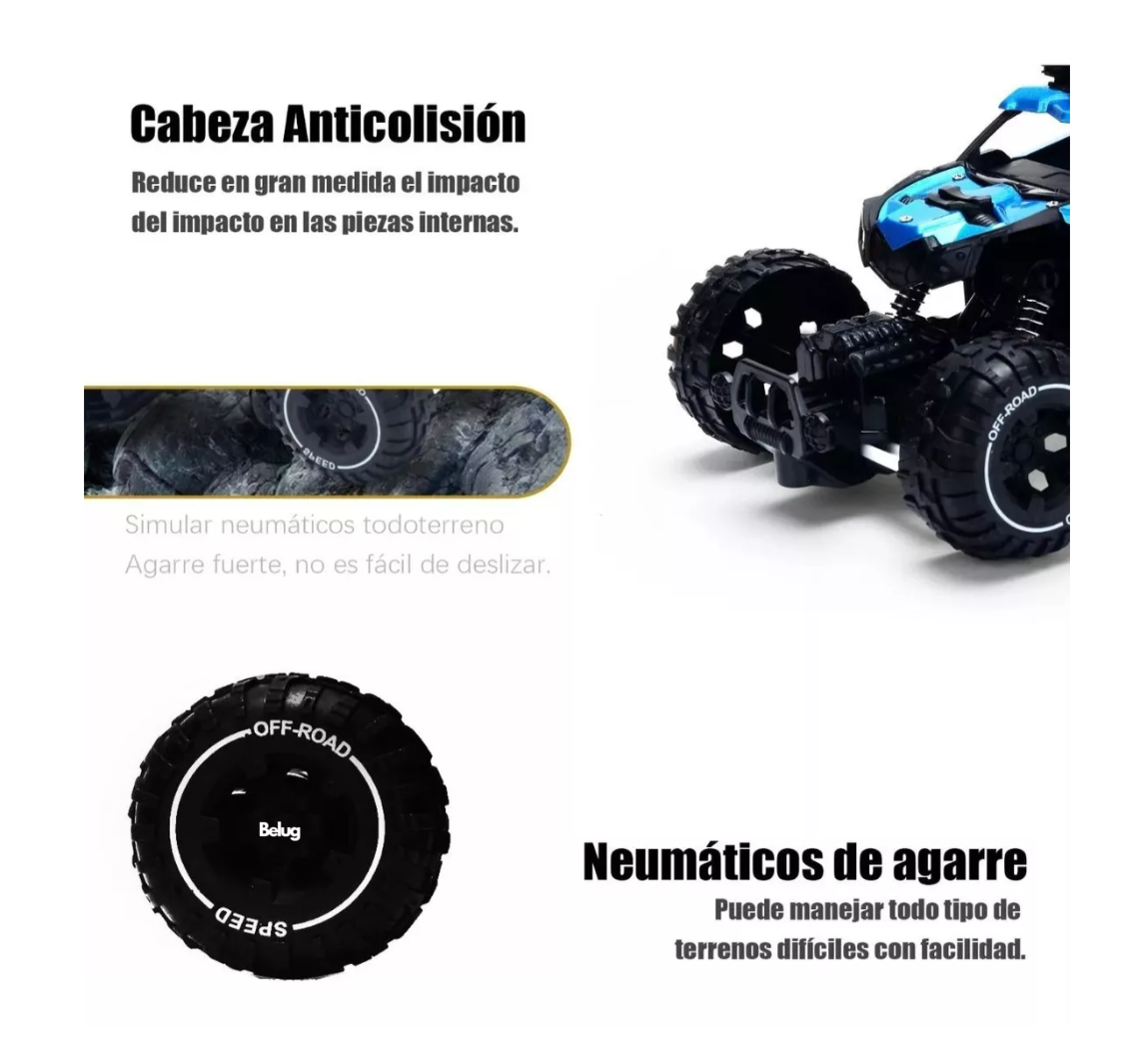 Foto 4 | Carro Control Remoto Recargable Todoterreno Belug Azul