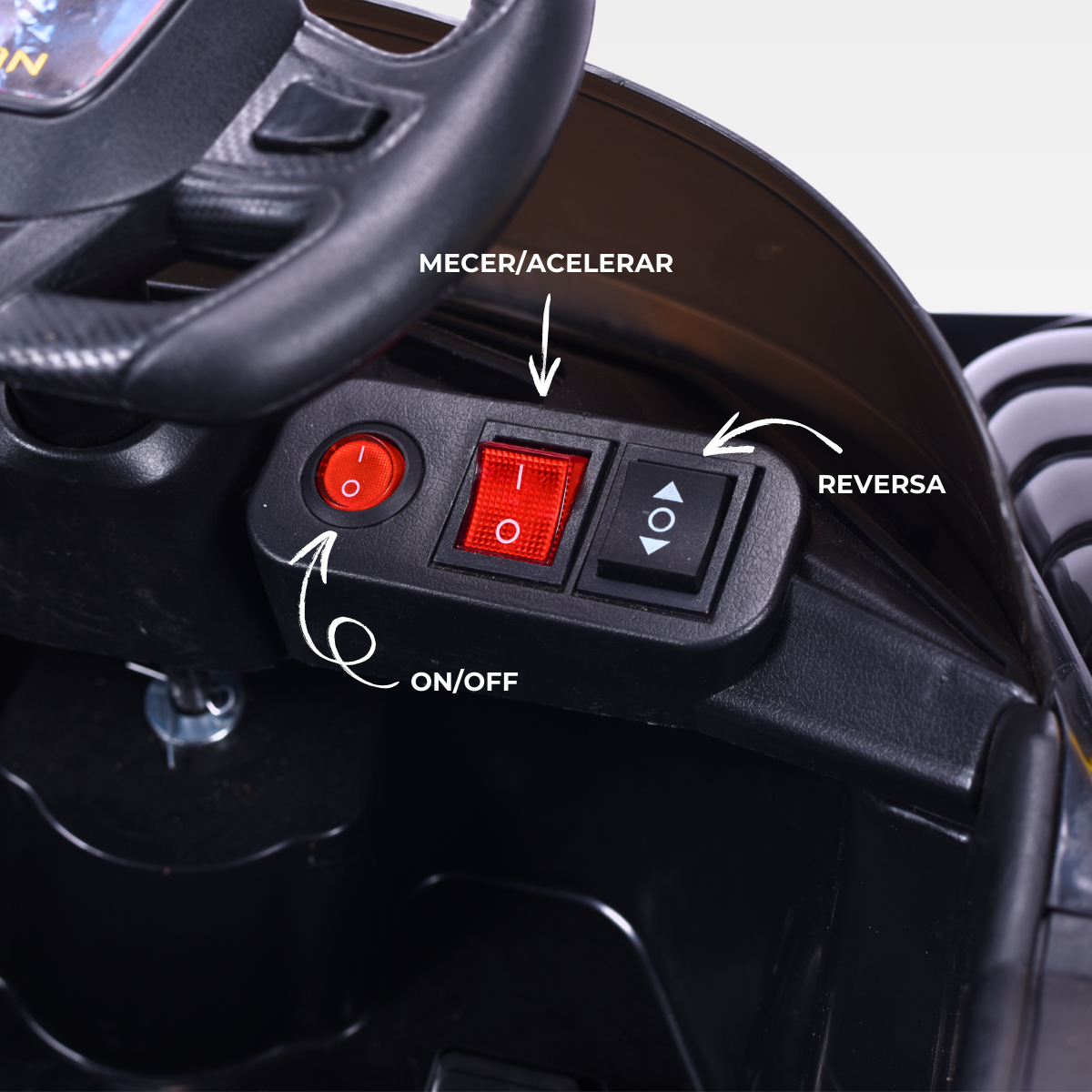 Foto 5 pulgar | Carro Montable Eléctrico Aeiou B002 con Pedal y Control Remoto para Niños