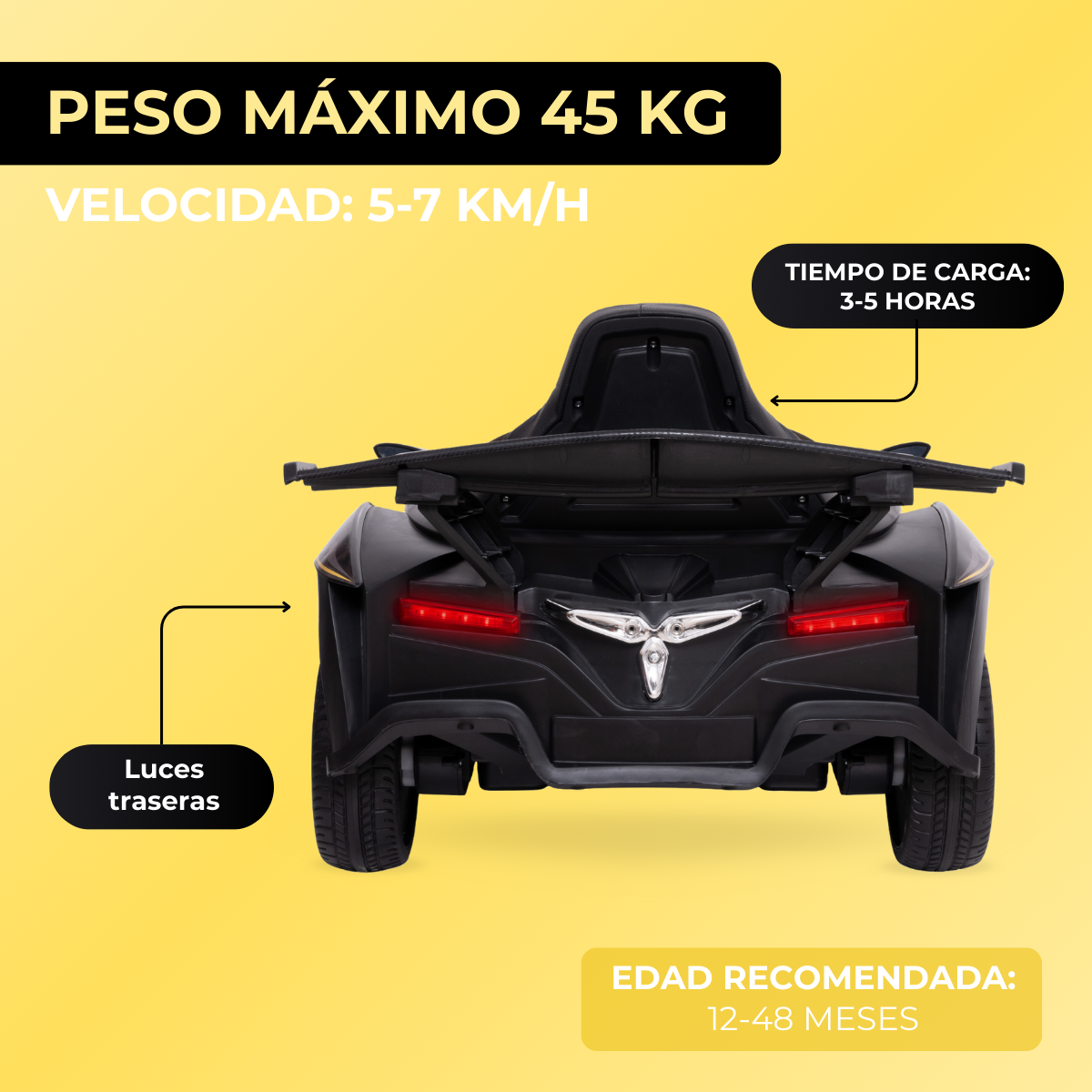 Foto 6 pulgar | Carro Montable Eléctrico Aeiou B002 con Pedal y Control Remoto para Niños