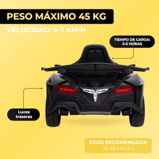 Foto 5 | Carro Montable Eléctrico Aeiou B002 con Pedal y Control Remoto para Niños