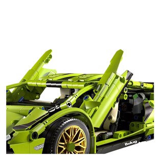 Foto 3 | Bloques De Construcción Coche Carreras 1299 Pzs + Súper Realista, Belug Verde