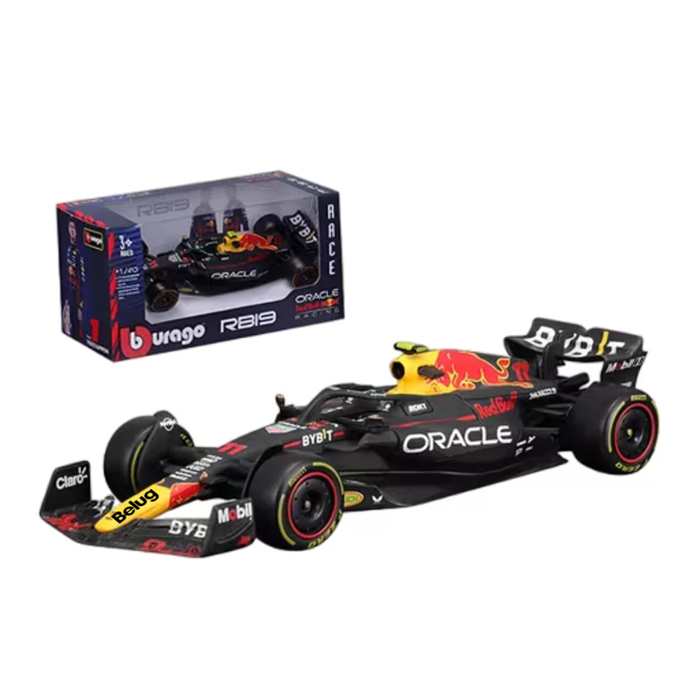 Foto 2 pulgar | Coche Sergio Pérez Fórmula 1 1:43 Burago Redbull F1 Rb19 #11, Belug Negro