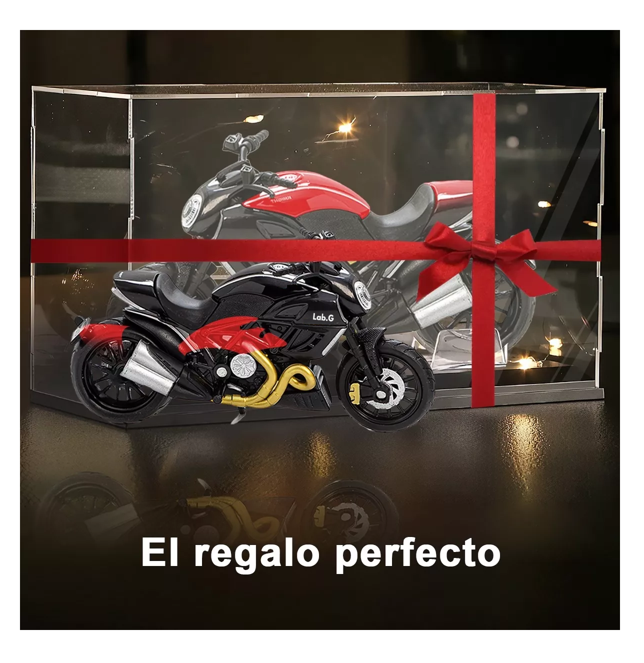 Foto 5 pulgar | Motocicleta de Juguete Alear Escala 1:18 Ducati Diavel Rojo