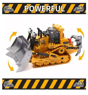 Foto 3 | Bulldozer De Aleación Con Control Remoto De 9 Canales 2.4ghz Belug Amarilla