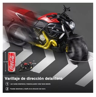 Foto 4 | Motocicleta de Juguete Belug 1:18 Ducati Diavel Roja
