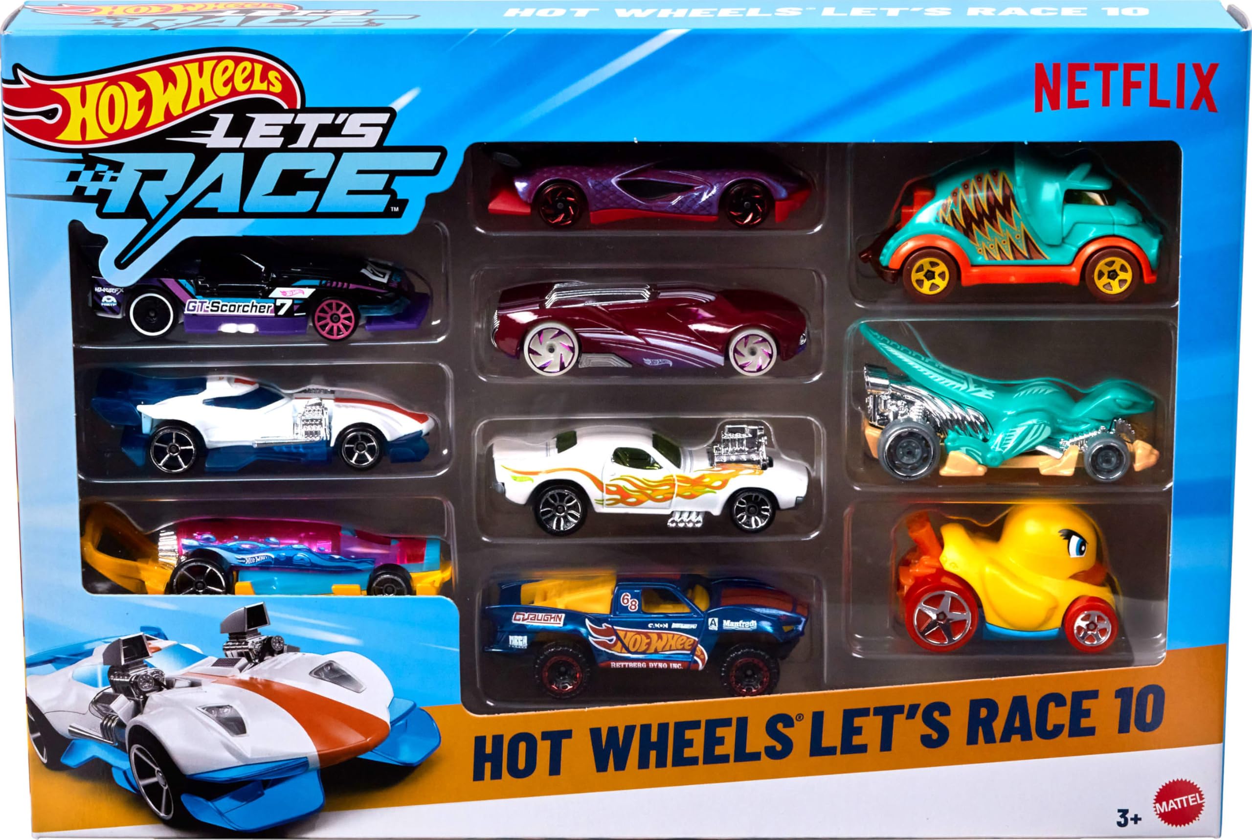 Foto 2 pulgar | Toy Cars & Trucks Hot Wheels Let's Race, Paquete De 10 Unidades, Escala 1:64 - Venta Internacional.