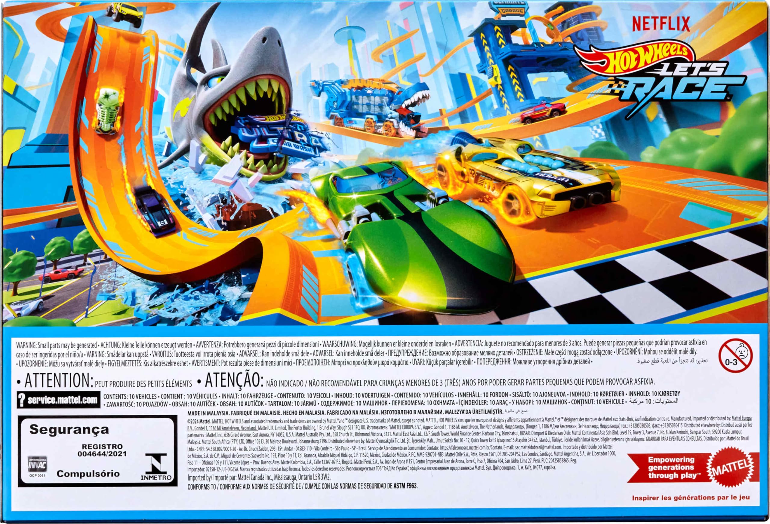 Foto 3 pulgar | Toy Cars & Trucks Hot Wheels Let's Race, Paquete De 10 Unidades, Escala 1:64 - Venta Internacional.