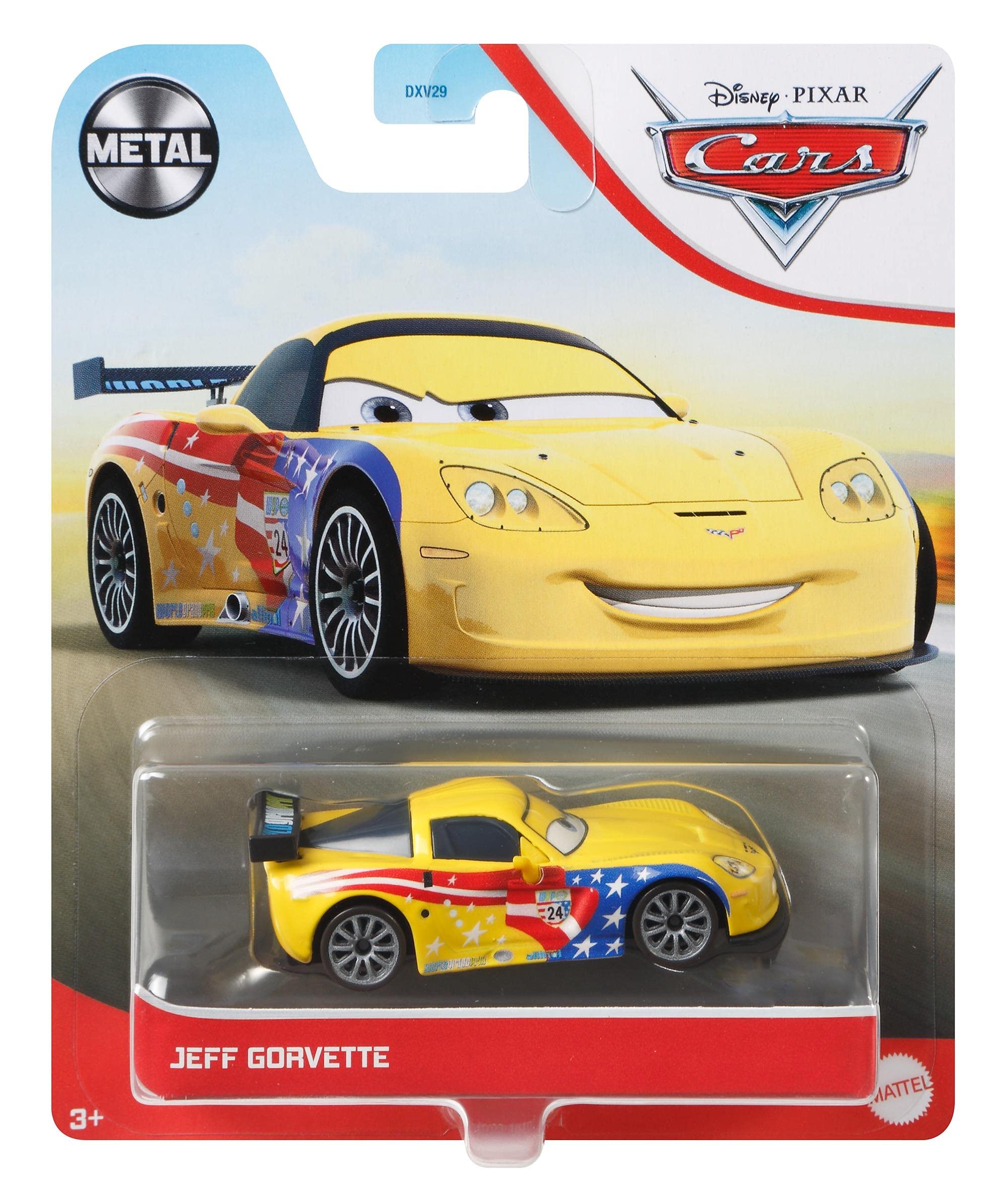 Foto 5 pulgar | Coche De Juguete Disney Cars Fundido A Presión Jeff Gorvette A Escala 1:55 Para Niños De 3 Años O Más - Venta In