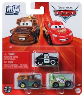 Foto 1 | Pack De 3 Minicarreras De Disney Cars (speed Limit Mater, Sheriff Y Wingo) - Venta Internacional.