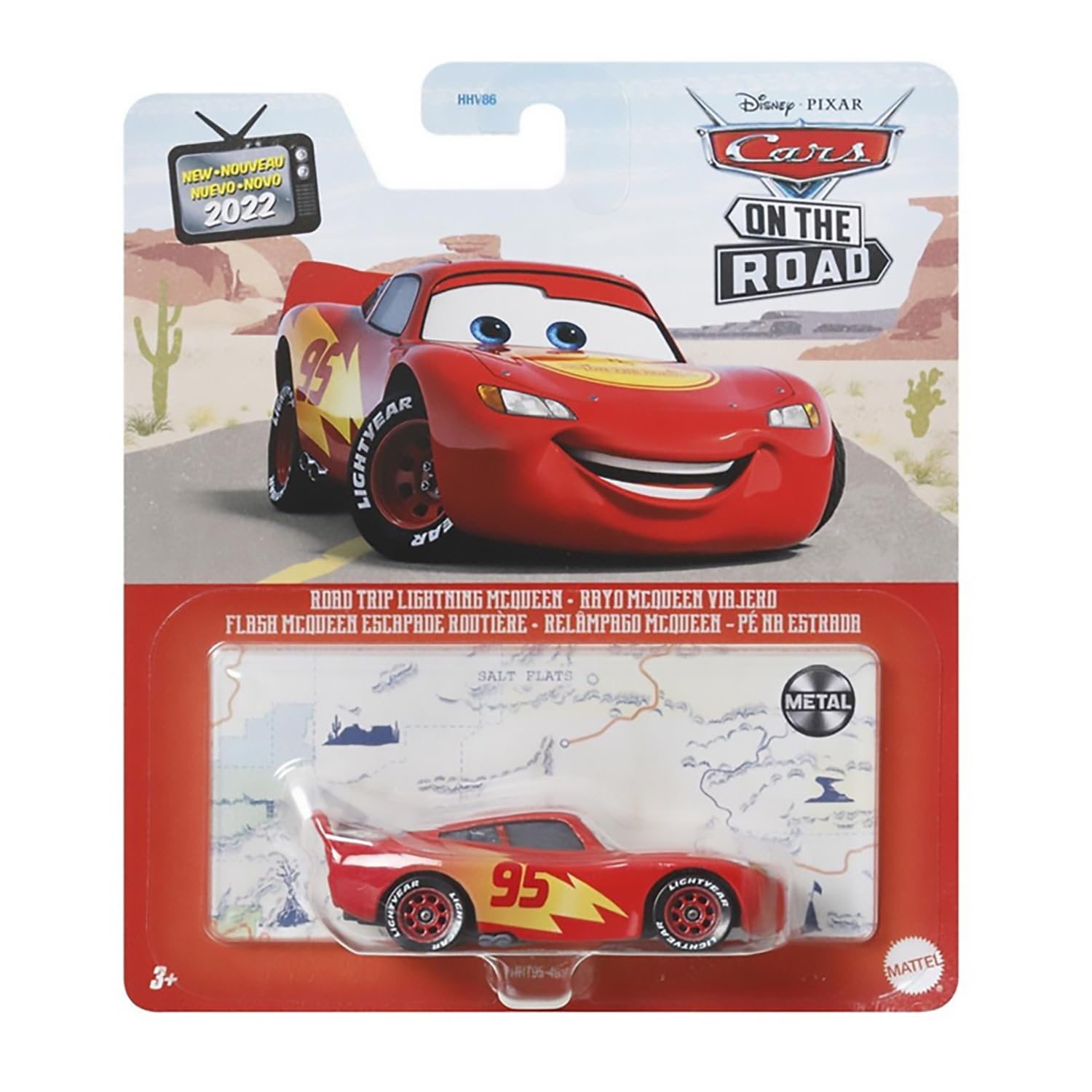 Foto 2 pulgar | Coche De Juguete Disney Pixar Cars Road Trip Lightning Mcqueen 1:55 - Venta Internacional.