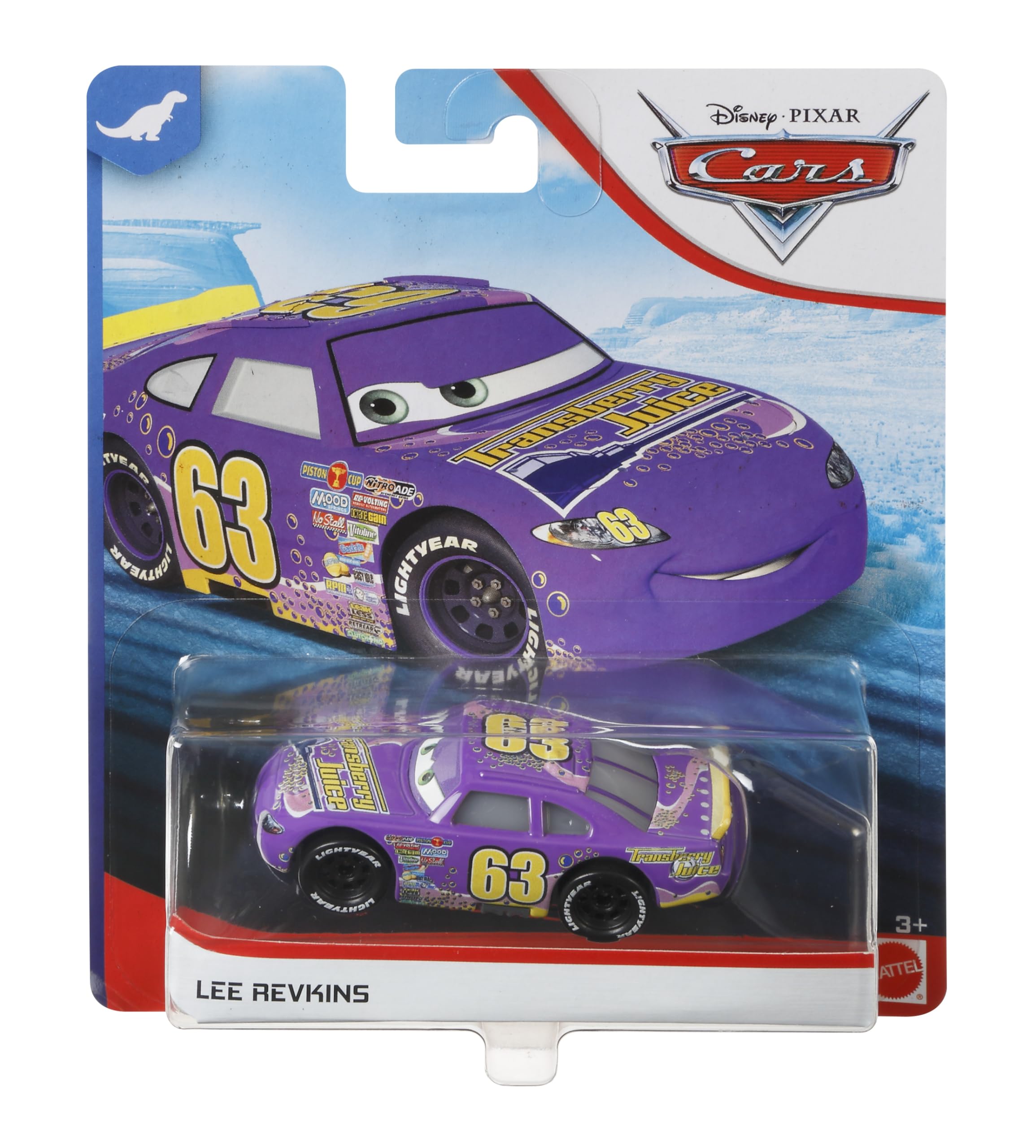 Foto 5 pulgar | Toy Disney Cars Lee Revkins A Escala 1:55 Moldeados A Presión - Venta Internacional.