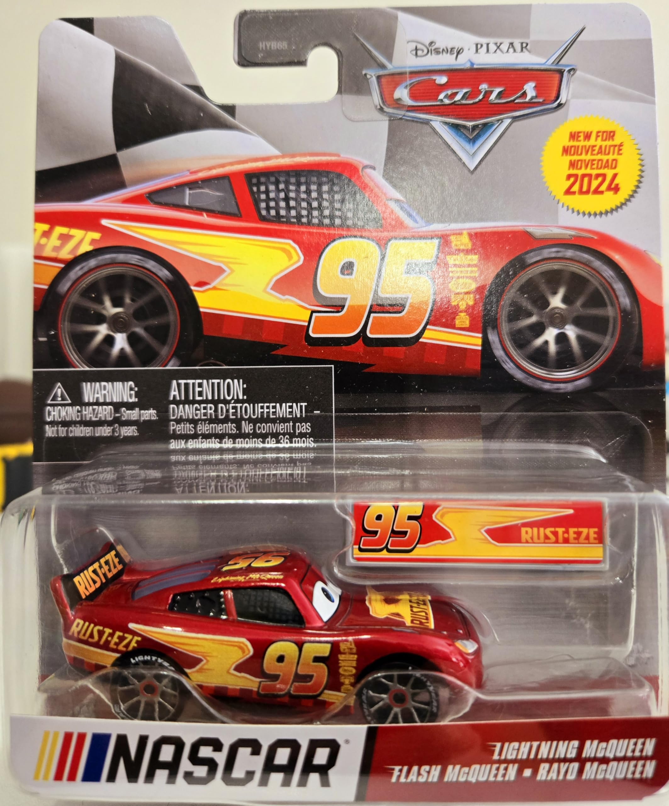 Foto 2 | Coche Fundido A Presión Disney Cars Nascar Lightning Mcqueen 2024 - Venta Internacional.