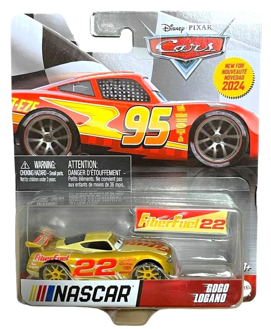 Coche Fundido A Presión Disney Pixar Cars Gogo Logano A Escala 1:64 - Venta Internacional.